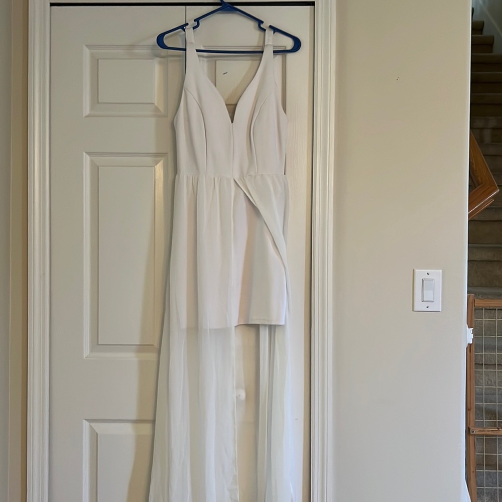 Cotton dress with sheer over it. Never worn